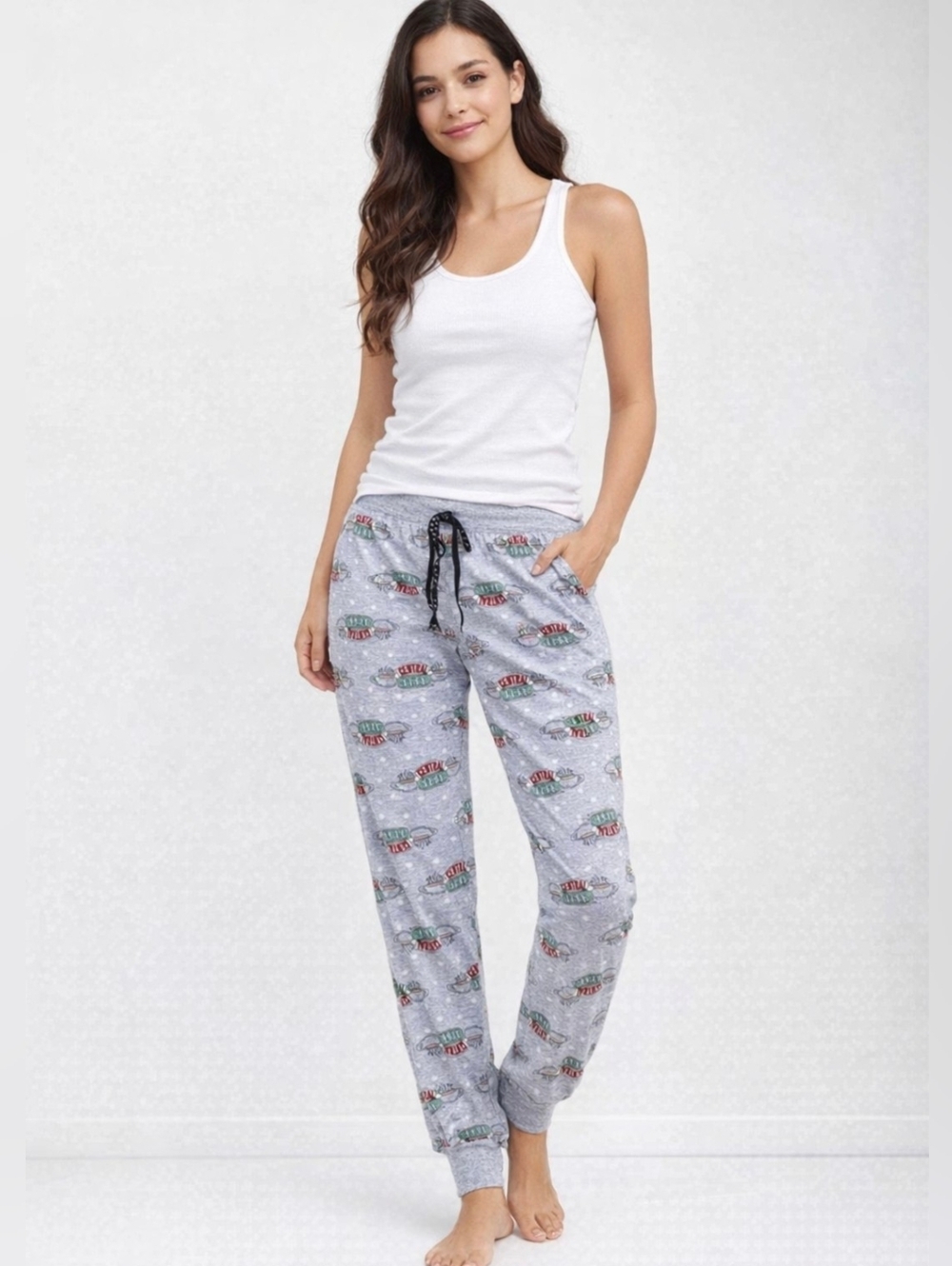 F•R•I•E•N•D•S Central Perk Lounge Pants PJ bottoms sweat pants wide waist